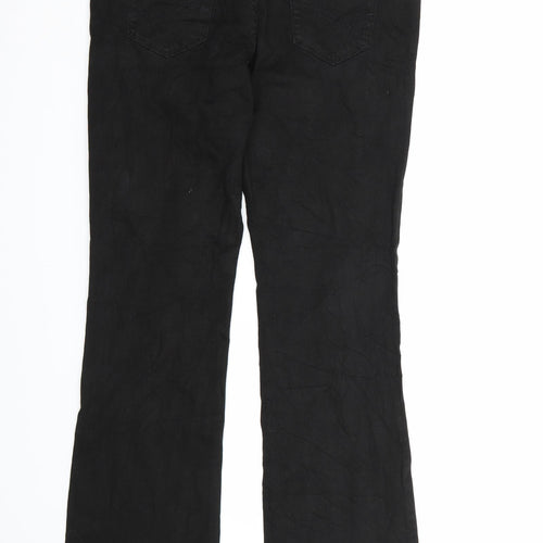 Preworn Womens Black  Denim Bootcut Jeans Size 10 L32 in