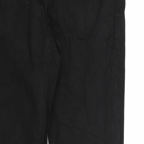 Preworn Womens Black  Denim Bootcut Jeans Size 10 L32 in