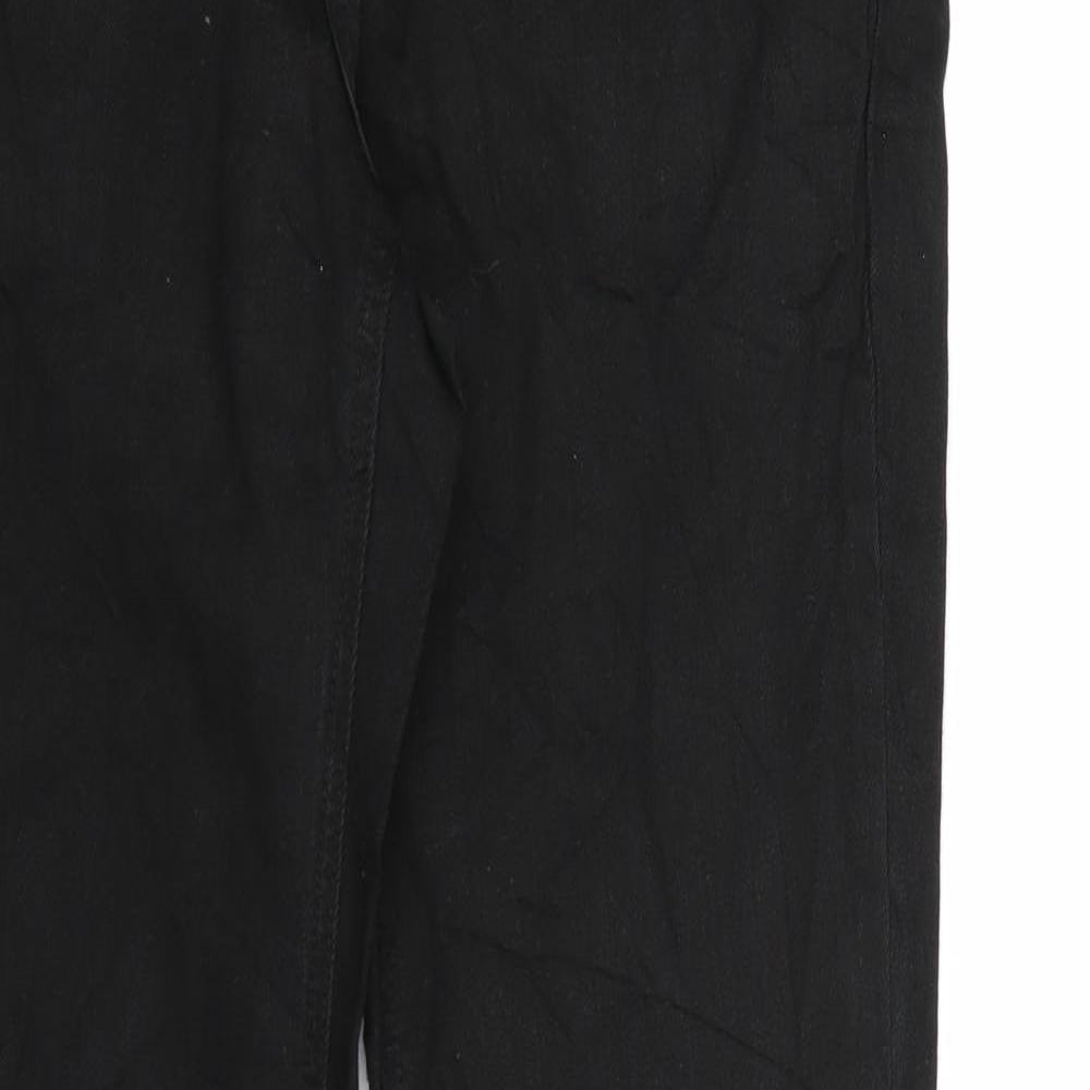 Preworn Womens Black  Denim Bootcut Jeans Size 10 L32 in
