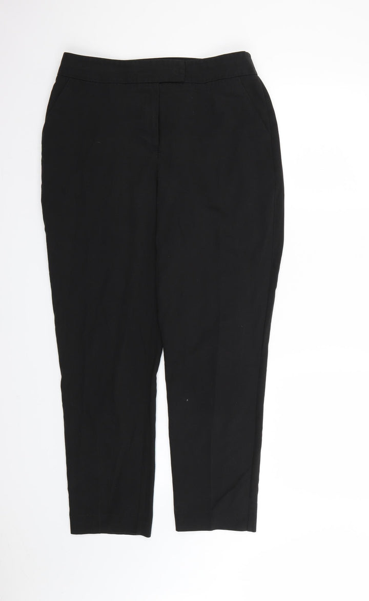 Warehouse Womens Black Rayon Dress Pants Trousers Size 12 L28 in