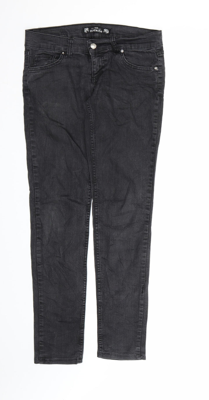 Hacker Womens Black  Denim Skinny Jeans Size 31 in L34 in