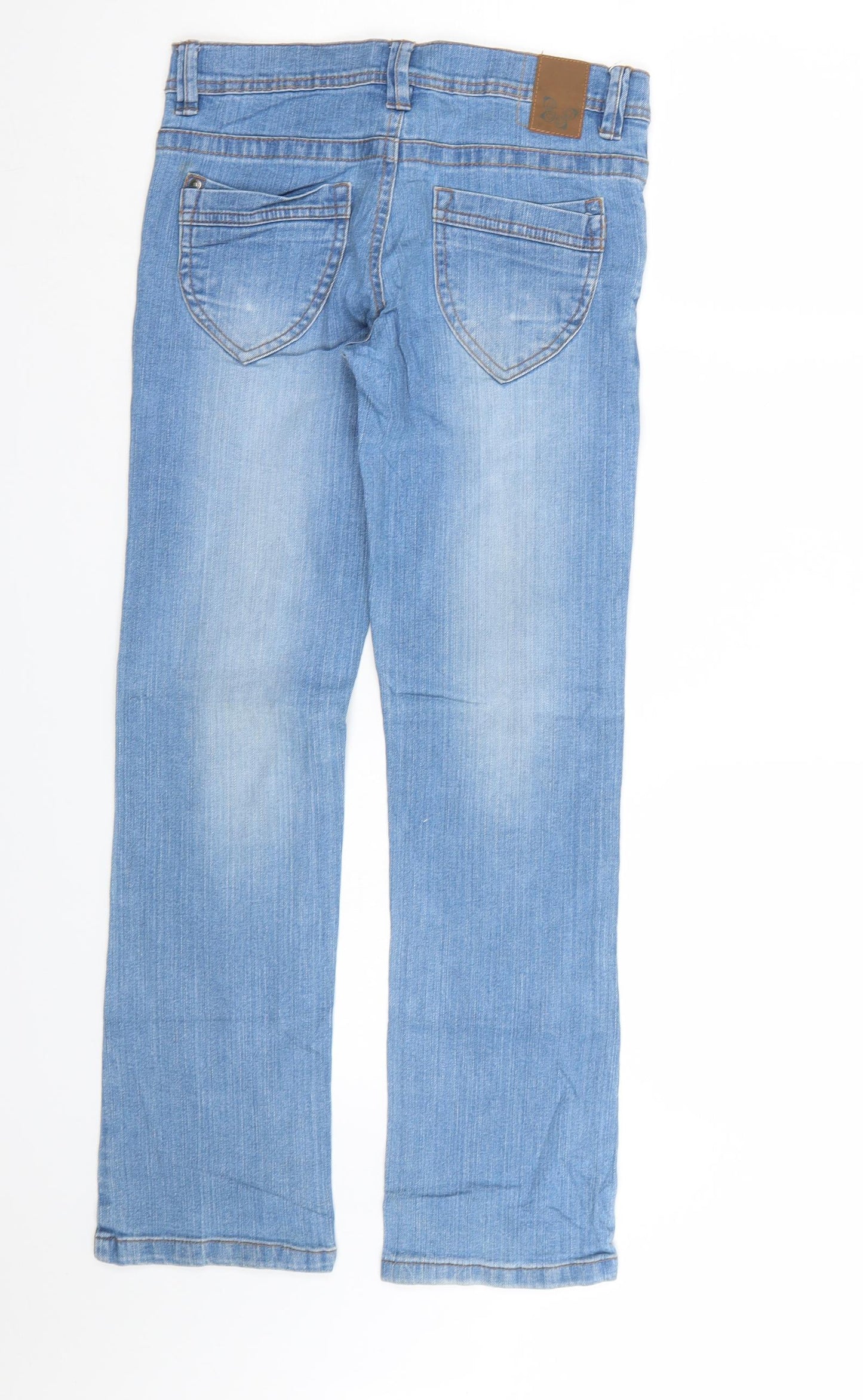 Preworn Girls Blue  Denim Straight Jeans Size 12 Years