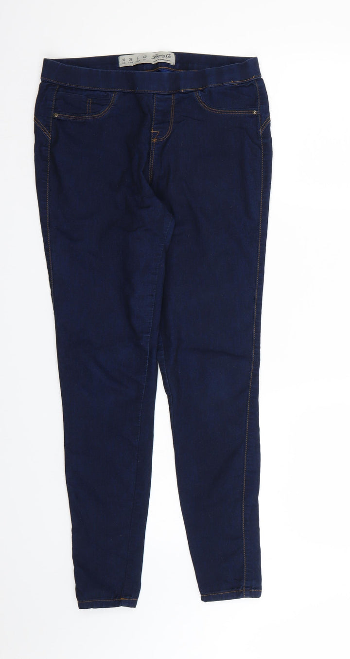 Denim & Co. Womens Blue Denim Jegging Jeans Size 10 L28 in