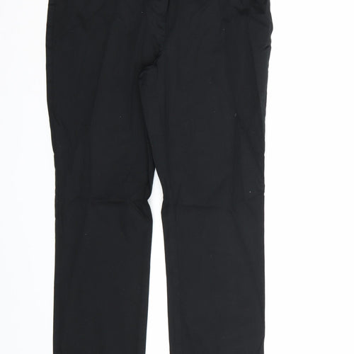 Marks and Spencer Womens Black  Rayon Dress Pants Trousers Size 10 L27 in