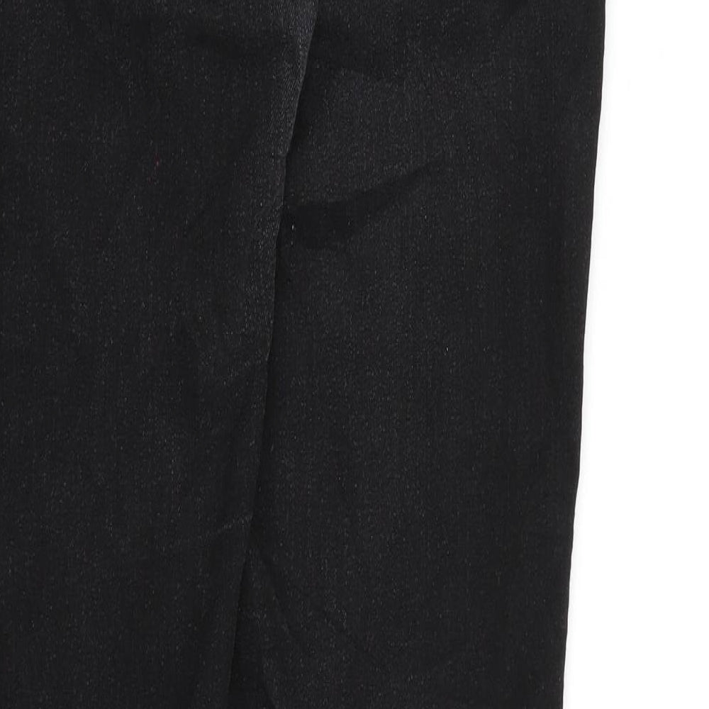 Preworn Womens Black  Denim Straight Jeans Size 32 in L32 in