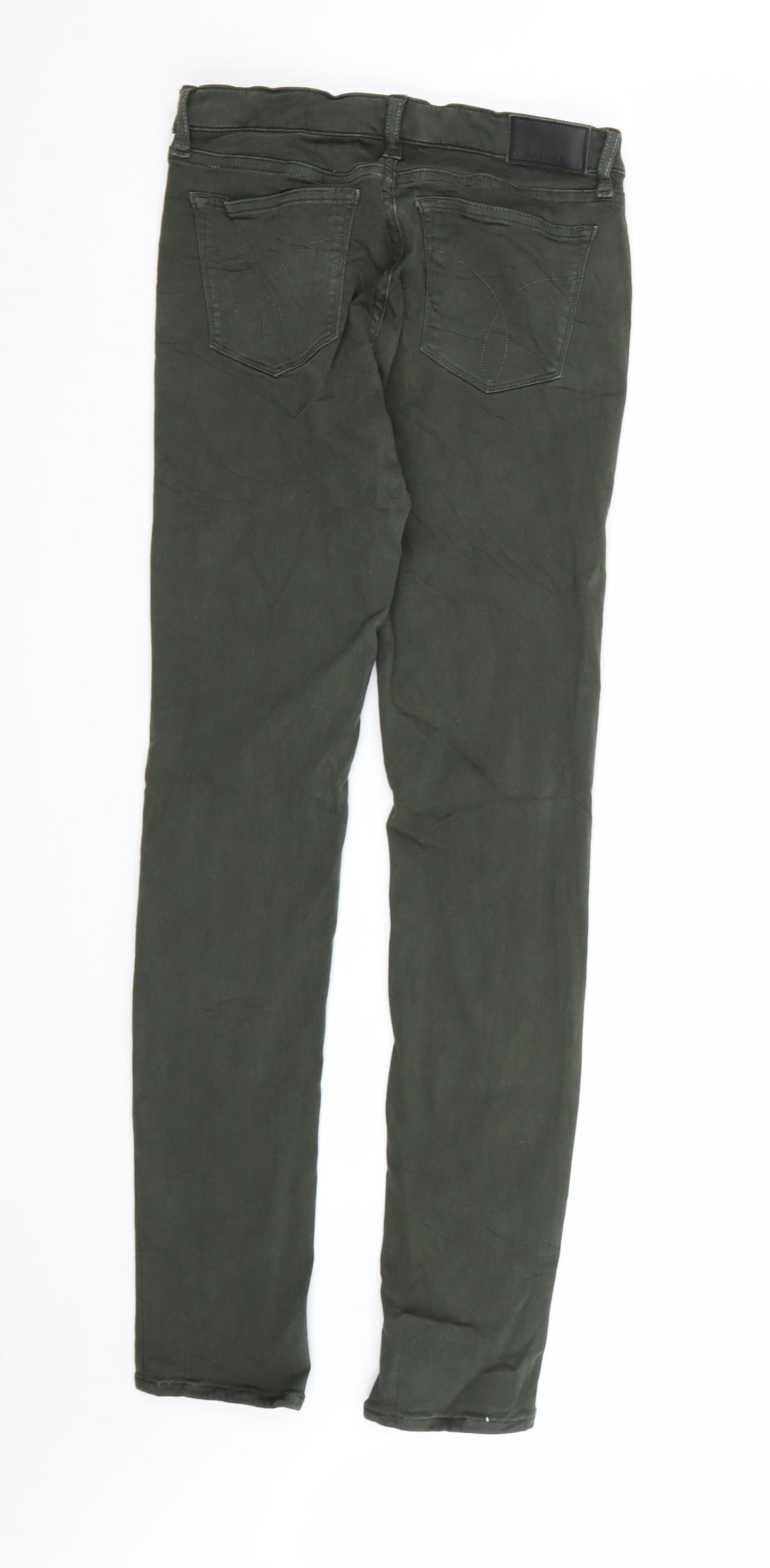 Calvin Klein Jeans Womens Green  Denim Skinny Jeans Size 28 in L32 in