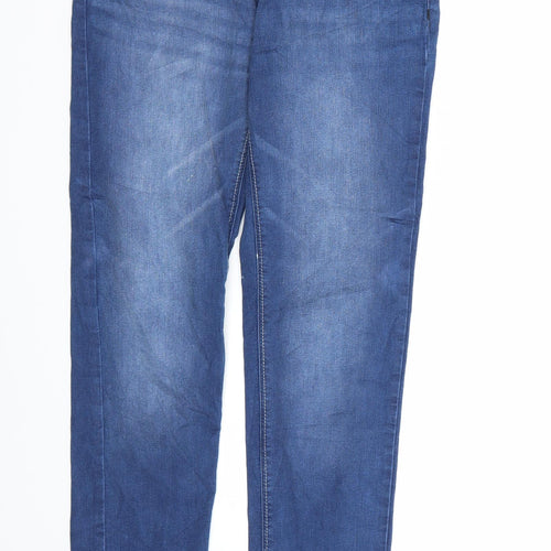 Up Fashion Womens Blue  Denim Straight Jeans Size 8 L32 in
