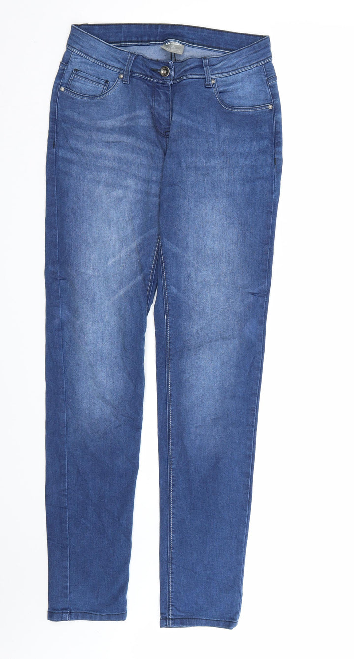 Up Fashion Womens Blue  Denim Straight Jeans Size 8 L32 in