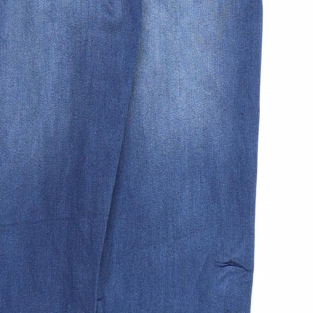 Up Fashion Womens Blue  Denim Straight Jeans Size 8 L32 in
