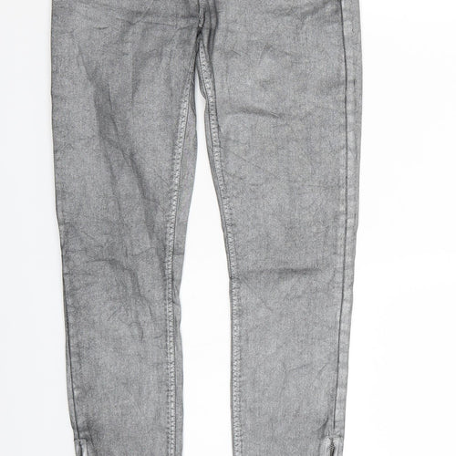 Zara Basic Womens Silver  Denim Skinny Jeans Size 6 L29 in