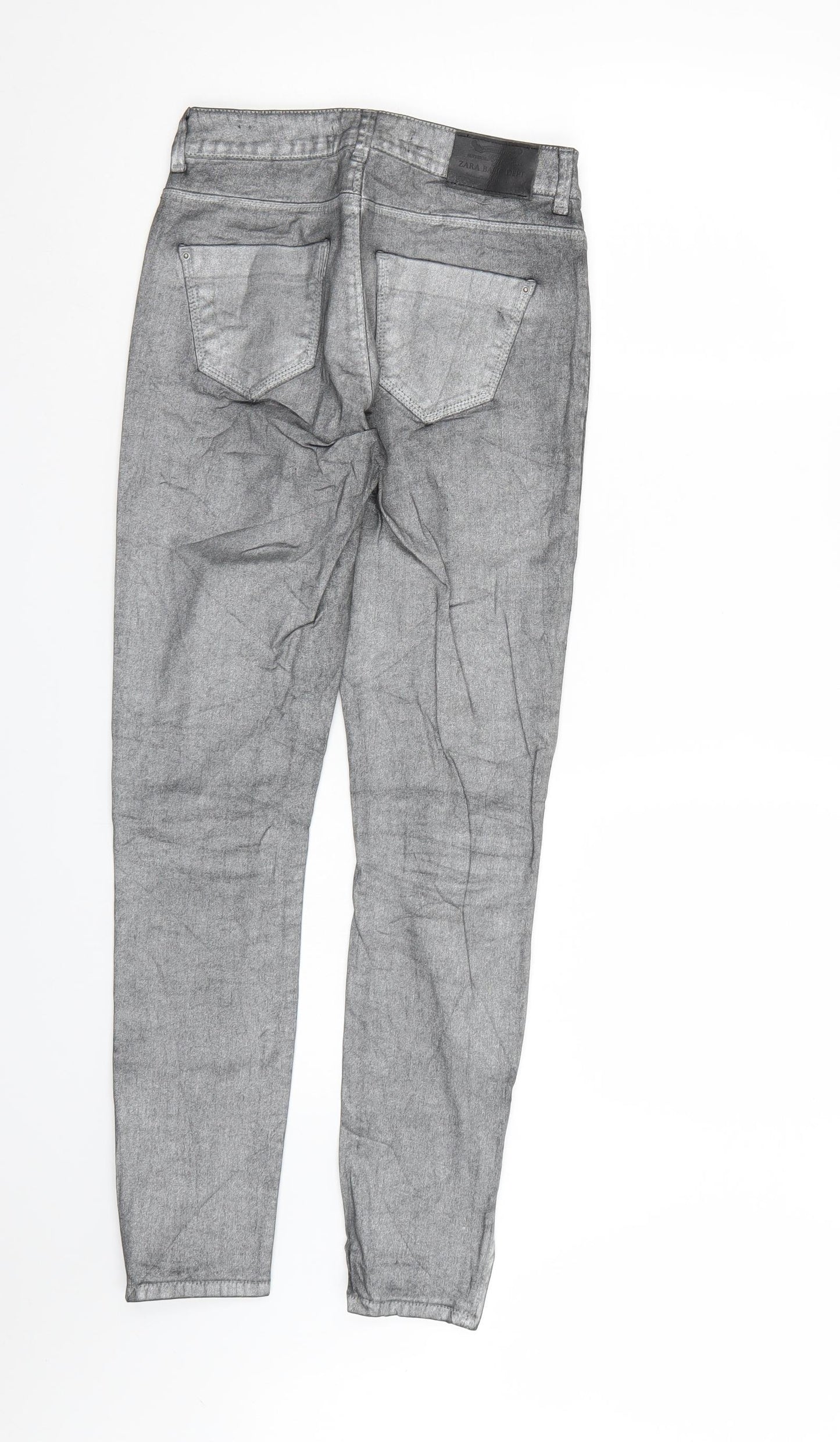 Zara Basic Womens Silver  Denim Skinny Jeans Size 6 L29 in