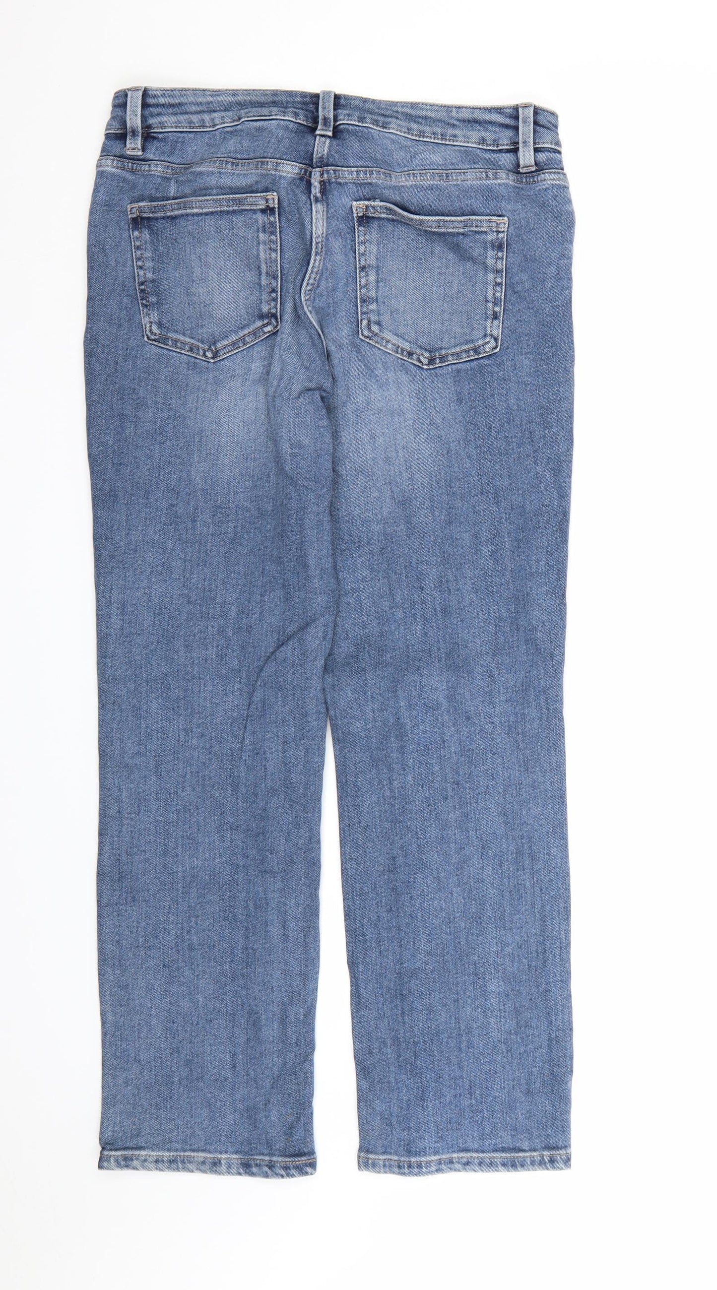NEXT Womens Blue  Denim Straight Jeans Size 14 L28 in
