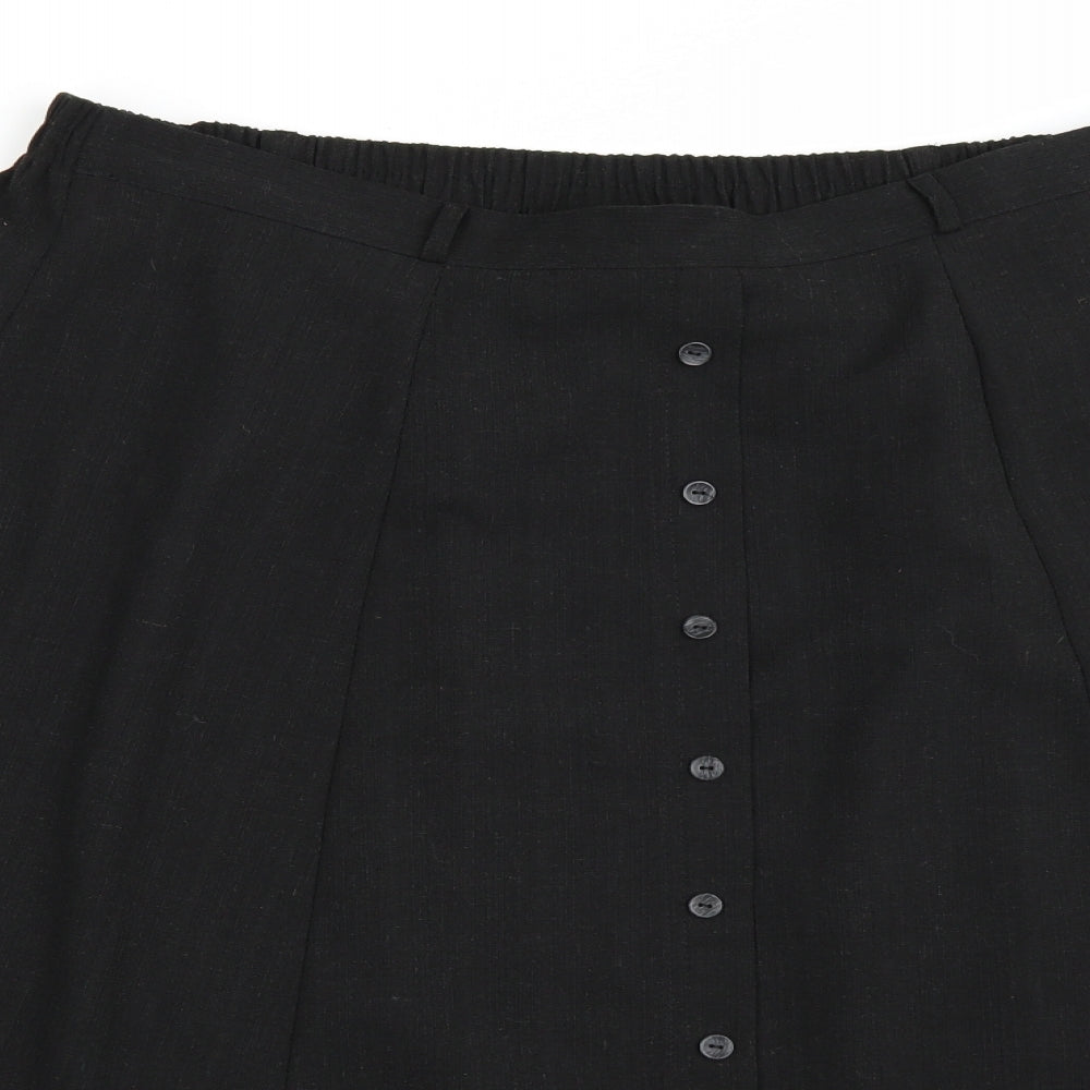 Bonmarché Womens Black   A-Line Skirt Size 18
