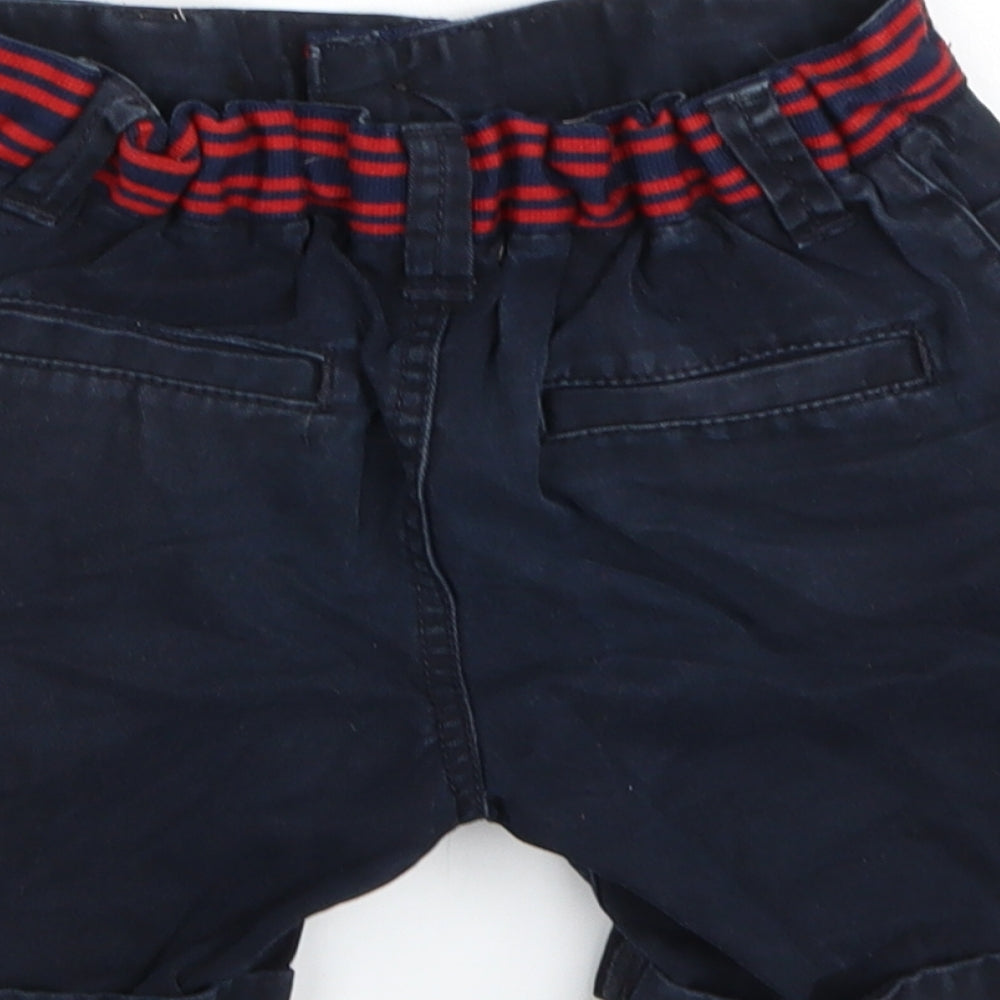 George Boys Blue  Canvas Chino Shorts Size 4-5 Years
