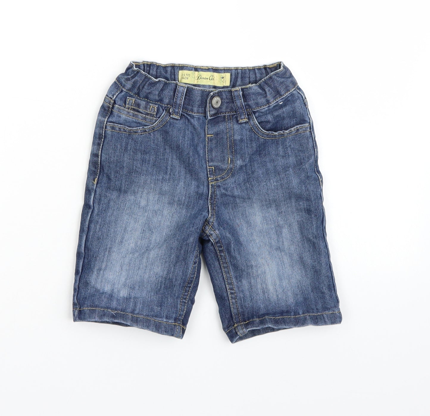 Denim & Co. Boys Blue  Denim Bermuda Shorts Size 3-4 Years