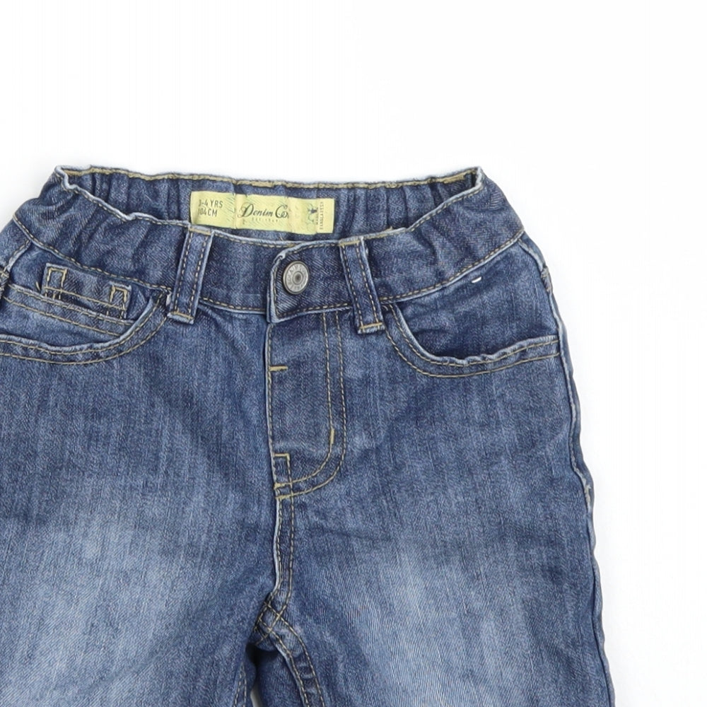 Denim & Co. Boys Blue  Denim Bermuda Shorts Size 3-4 Years