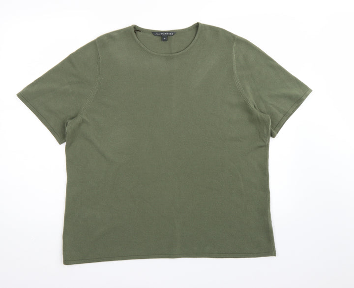 Bonmarché Womens Green Knit Pullover Jumper Size 20