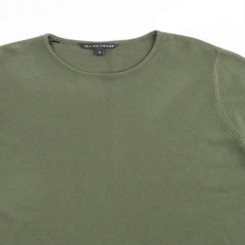Bonmarché Womens Green  Knit Pullover Jumper Size 20