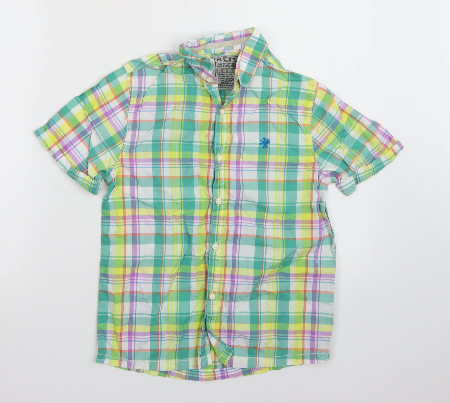NEXT Boys Multicoloured Check  Basic Button-Up Size 9 Years
