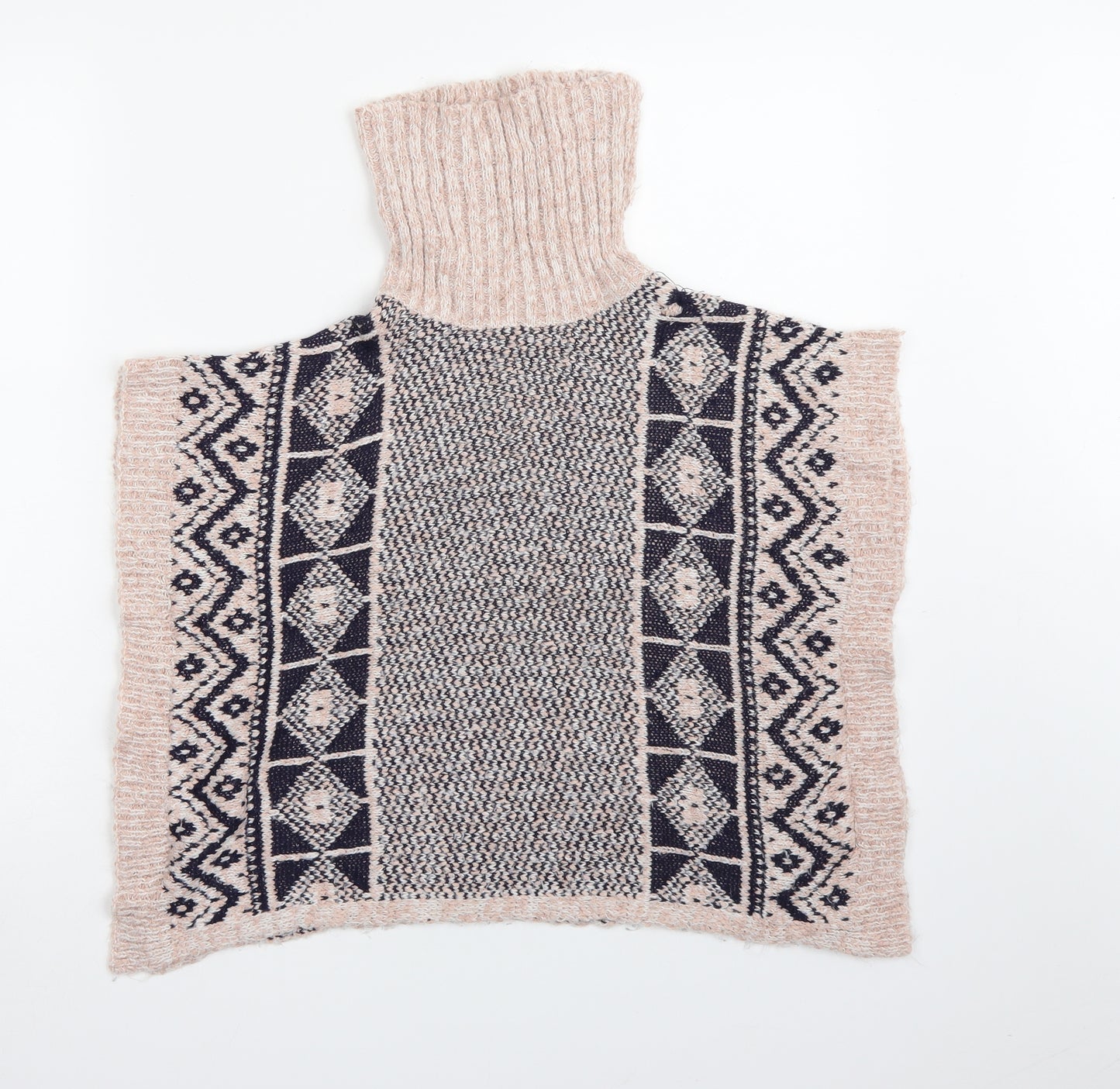 Matalan Womens Pink Geometric Knit Pullover Jumper Size 8