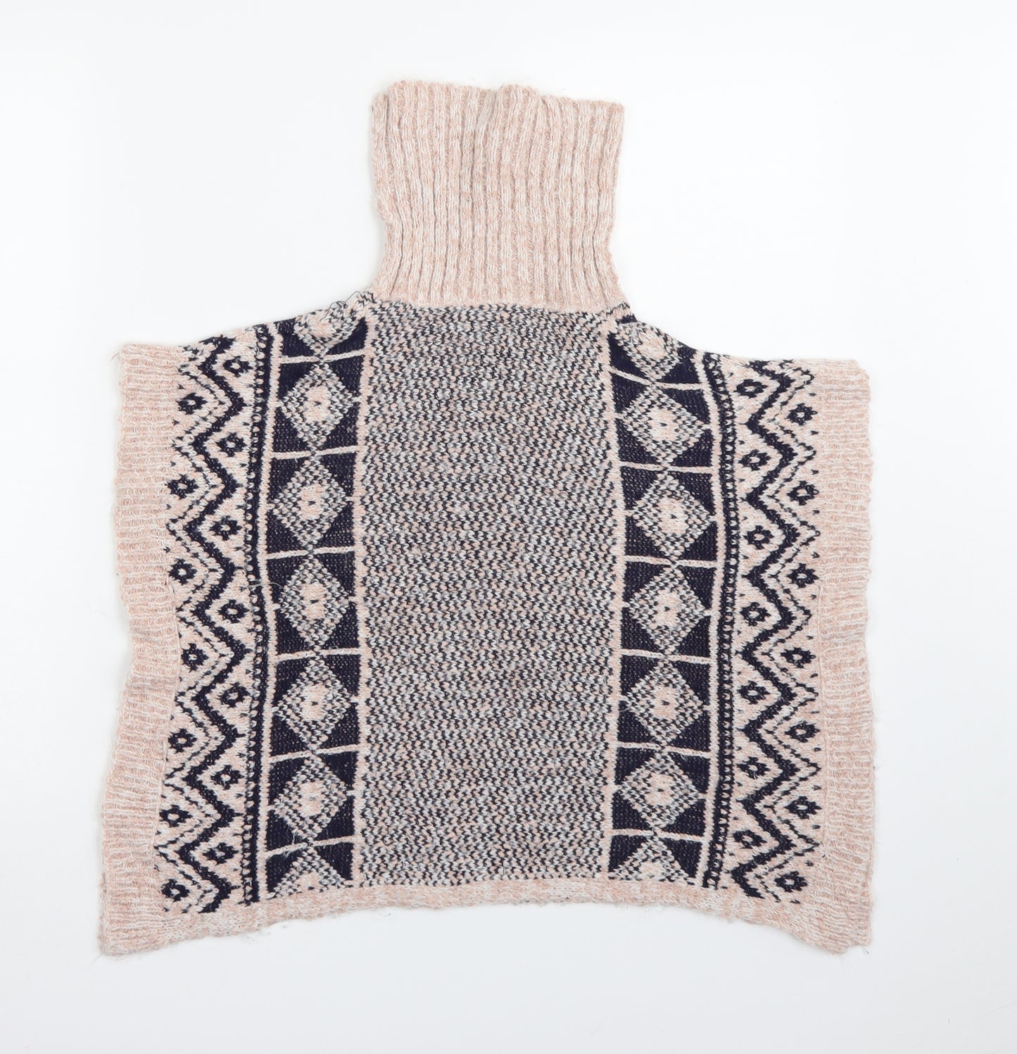 Matalan Womens Pink Geometric Knit Pullover Jumper Size 8