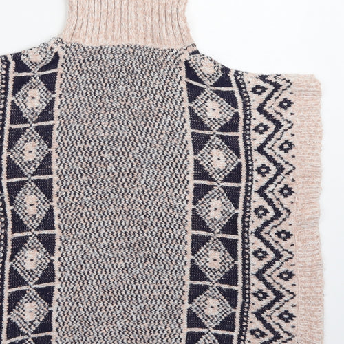 Matalan Womens Pink Geometric Knit Pullover Jumper Size 8
