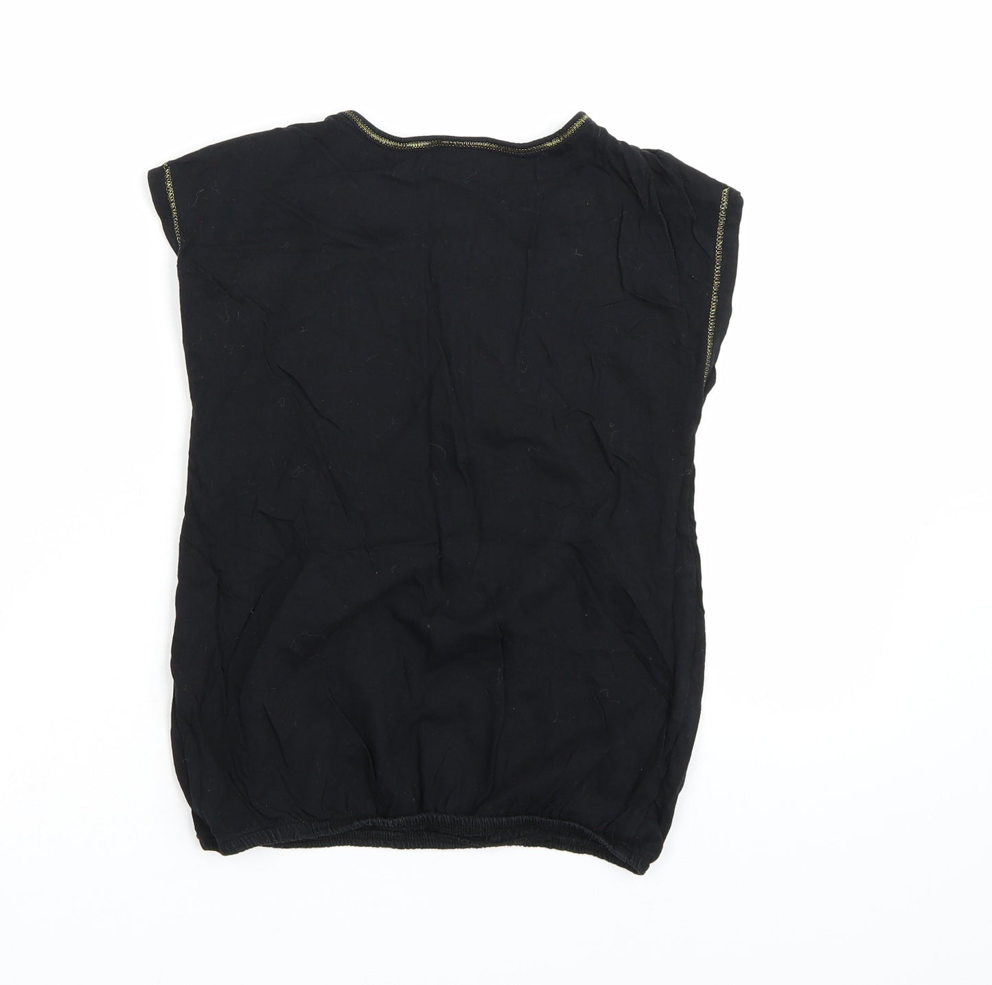George Girls Black   Basic T-Shirt Size 7-8 Years  - Tinkerbell