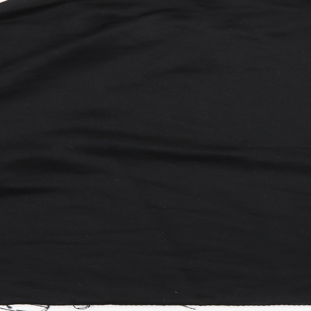 Boohoo Womens Black  Jersey Pullover Sweatshirt Size 16