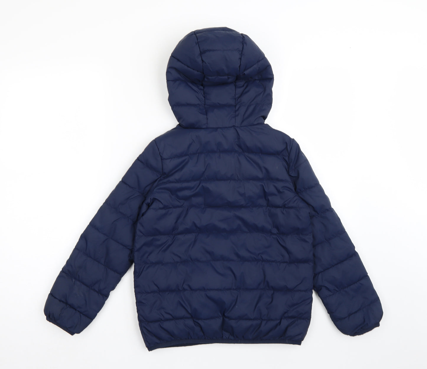 Preworn Girls Blue   Quilted Coat Size 7-8 Years