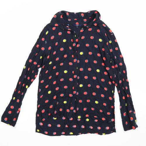 NEXT Womens Blue Polka Dot  Basic Blouse Size 12