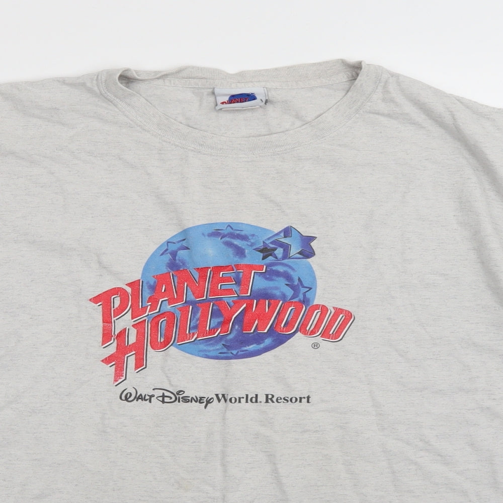 Planet Hollywood Womens Grey   Basic T-Shirt Size XL