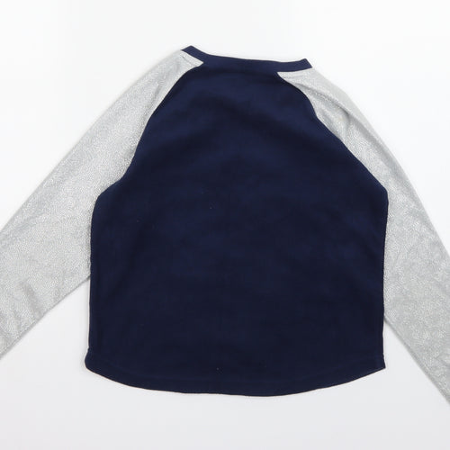 Matalan Girls Blue  Fleece Top Pyjama Top Size 10 Years