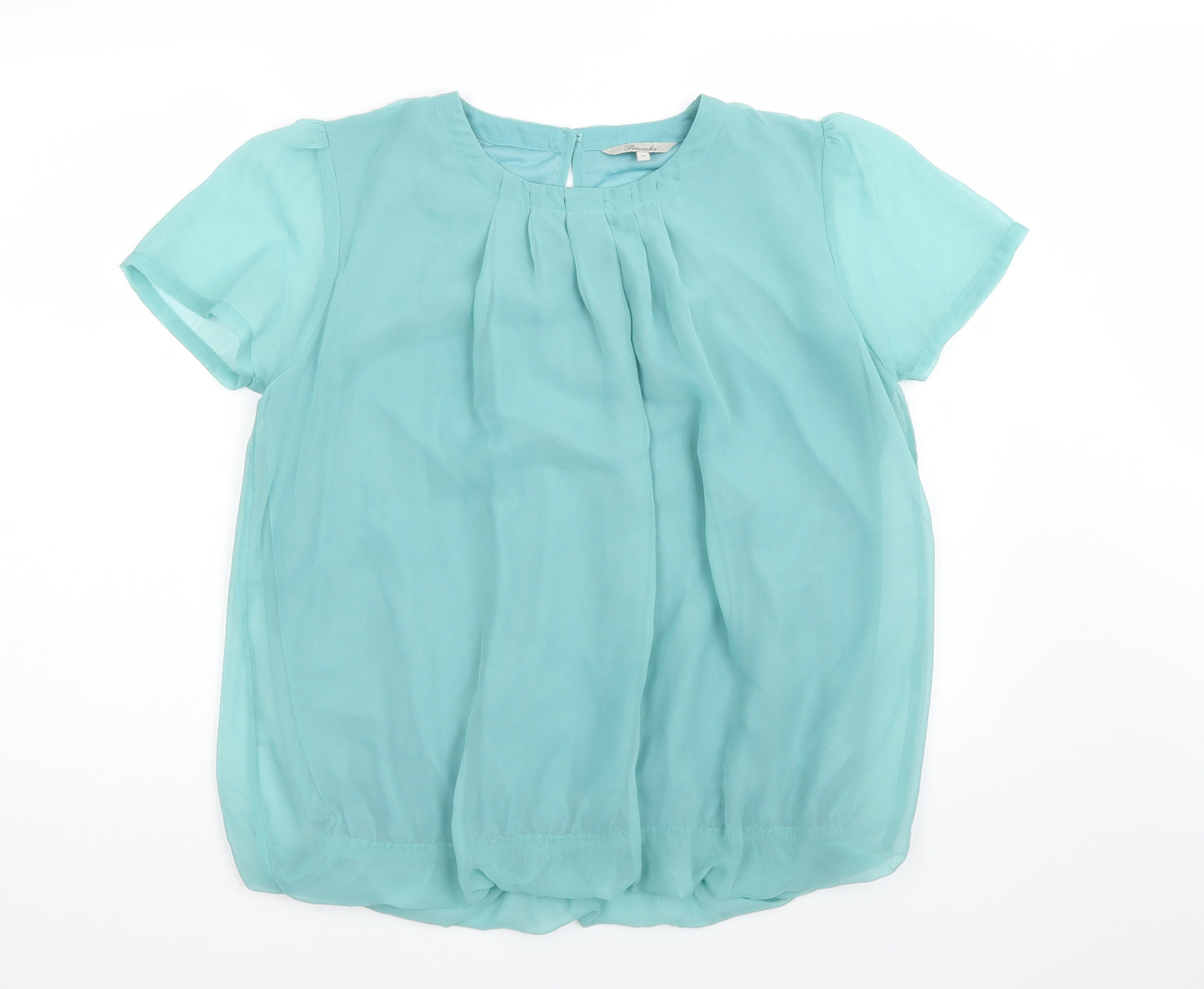 Peacocks Womens Blue  Chiffon Basic Blouse Size 14