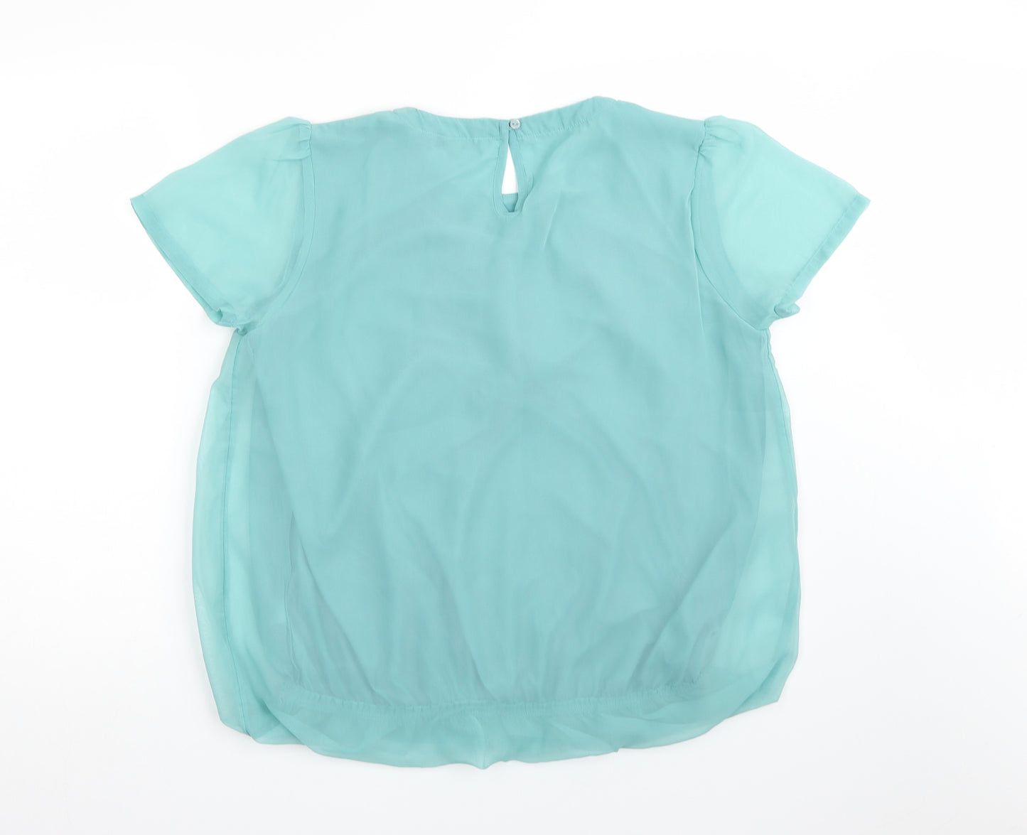 Peacocks Womens Blue  Chiffon Basic Blouse Size 14