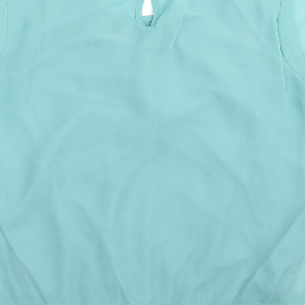 Peacocks Womens Blue  Chiffon Basic Blouse Size 14