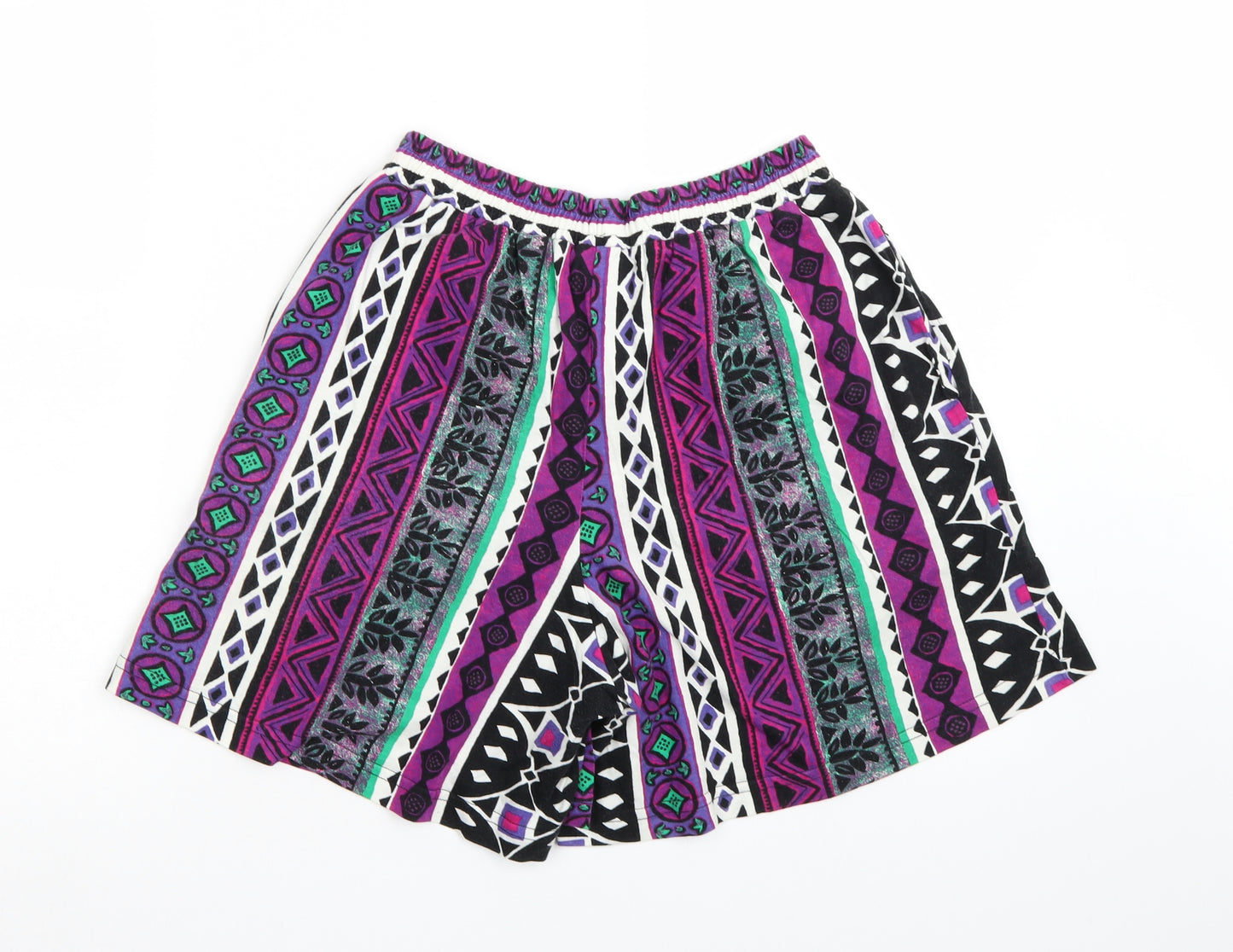 BHS Womens Purple Geometric  Hot Pants Shorts Size S