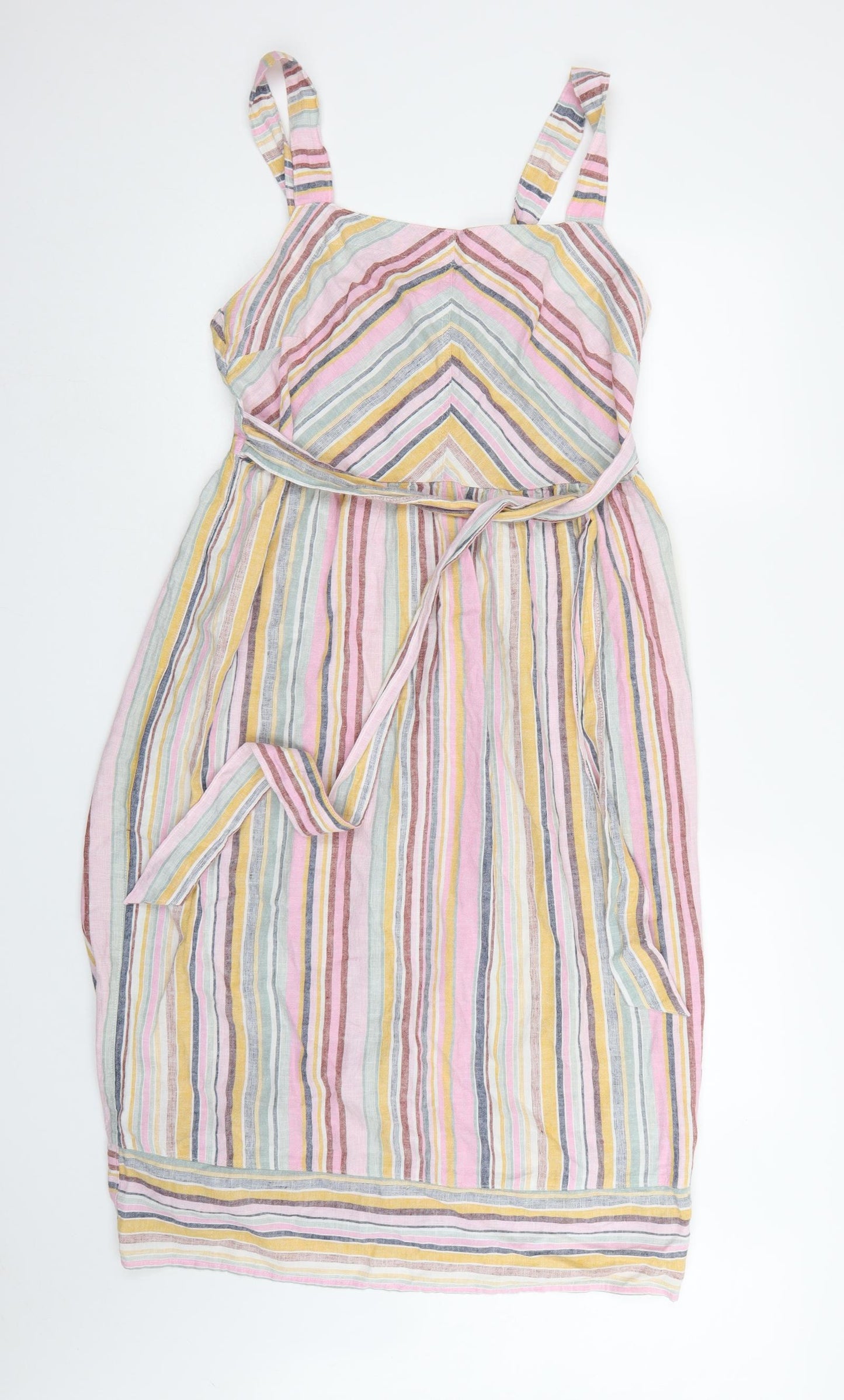 George Womens Pink Striped  A-Line  Size 10