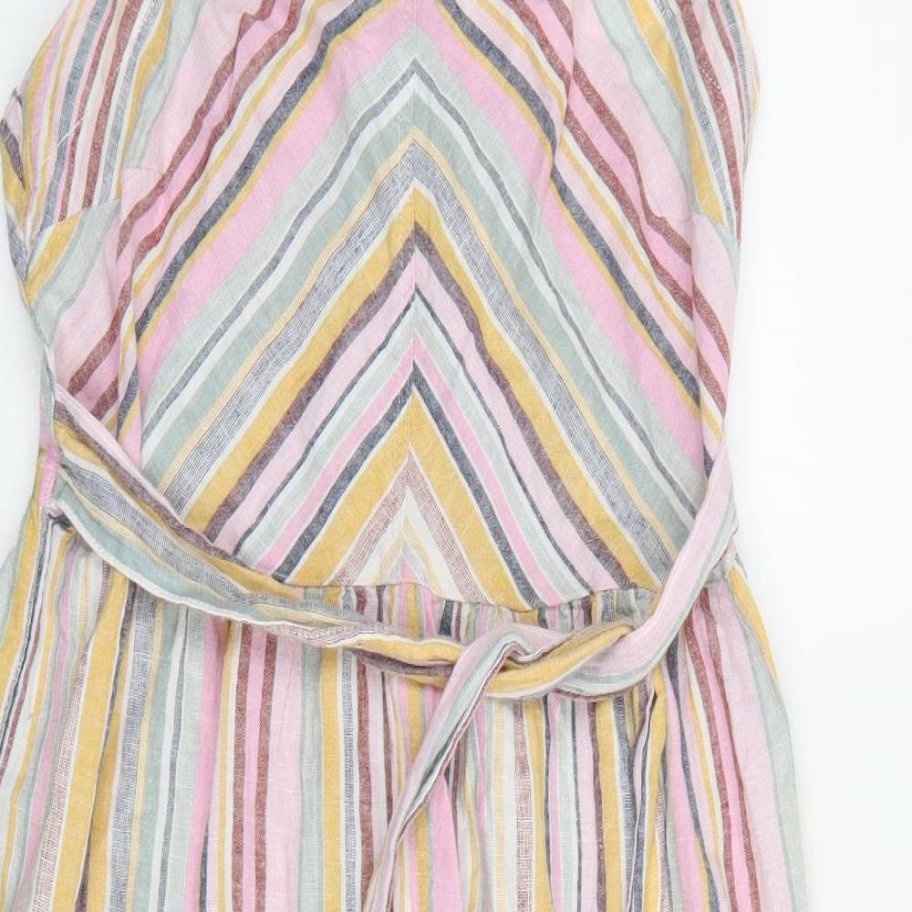 George Womens Pink Striped  A-Line  Size 10