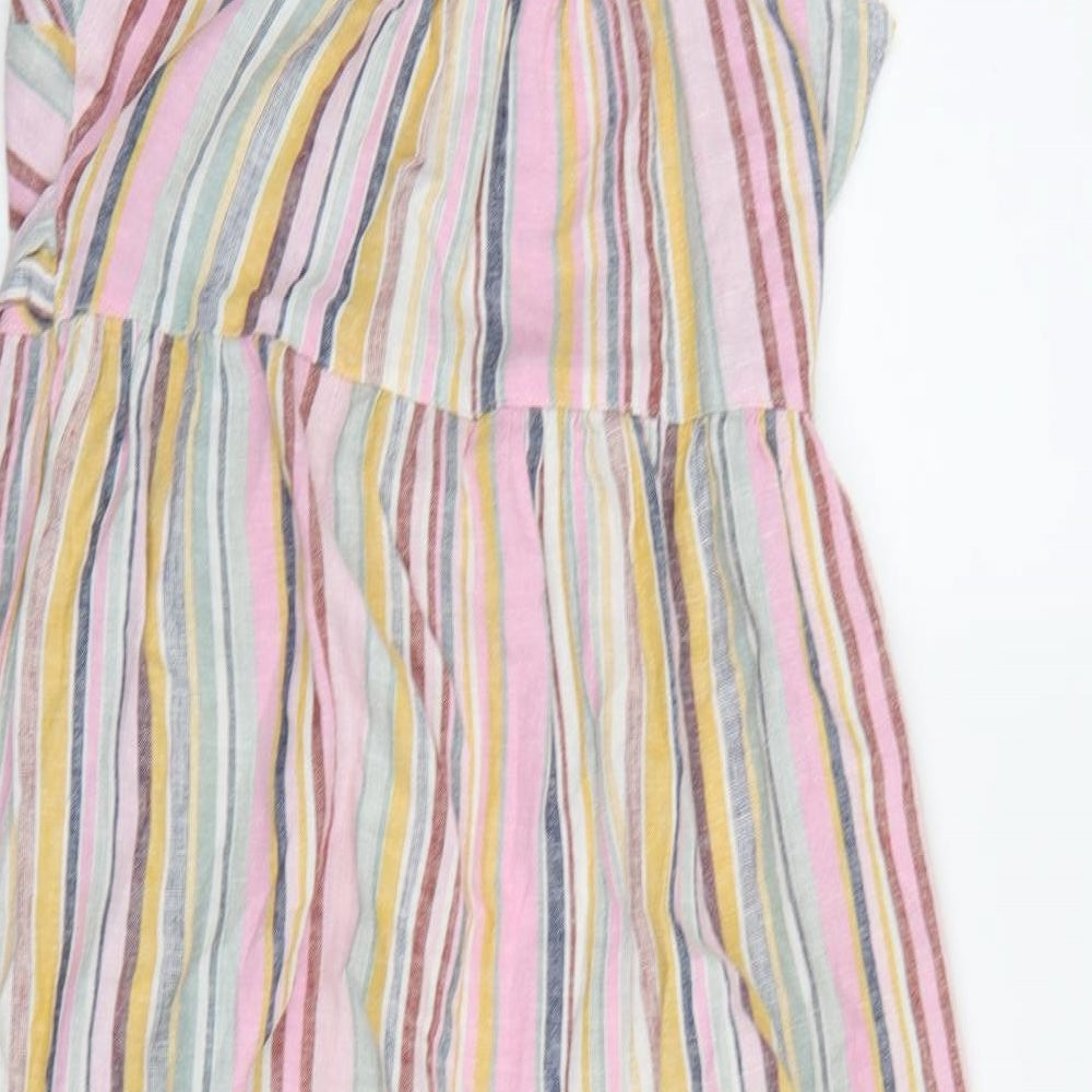 George Womens Pink Striped  A-Line  Size 10