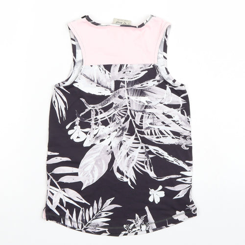 NEXT Girls Grey Floral  Basic Tank Size 7 Years