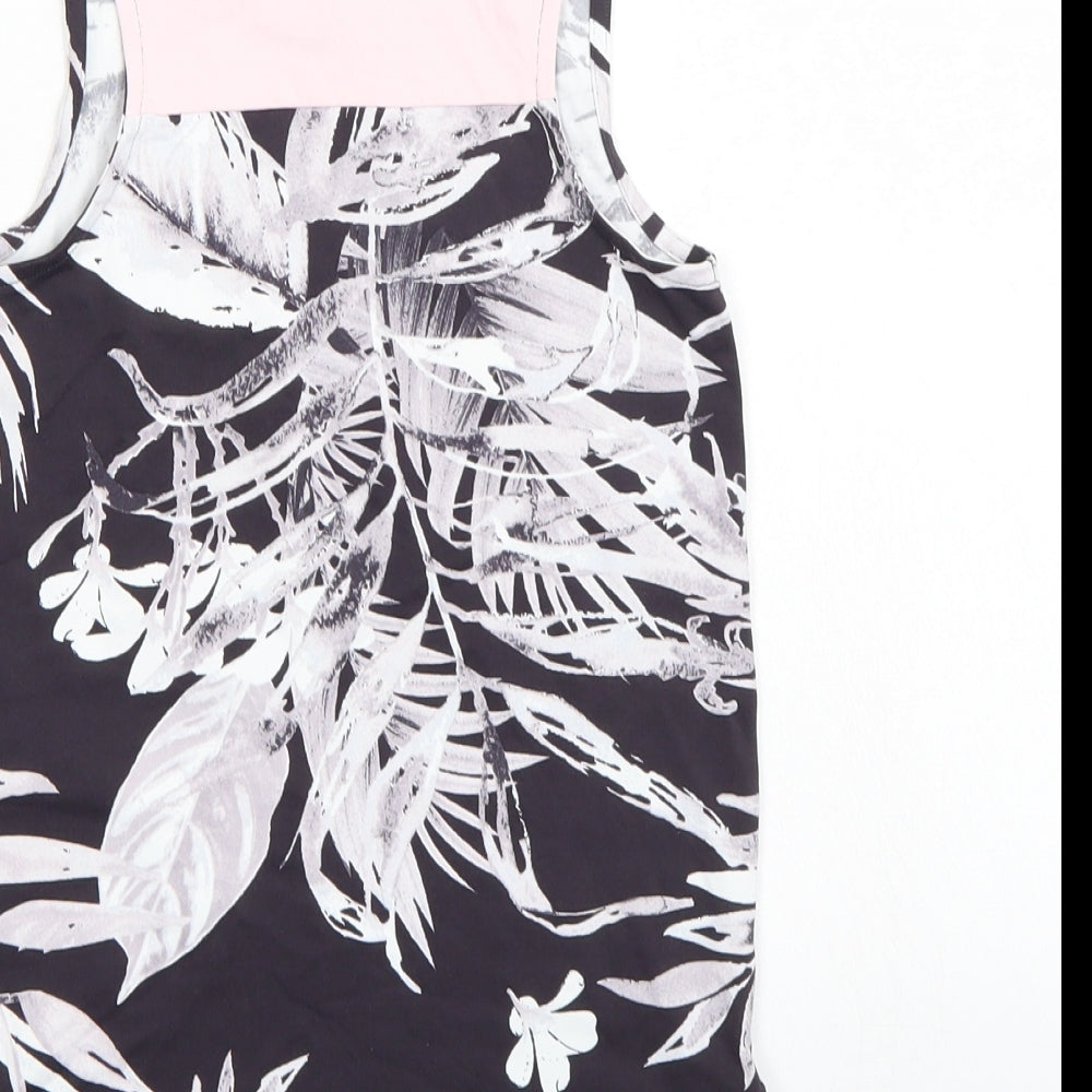 NEXT Girls Grey Floral  Basic Tank Size 7 Years