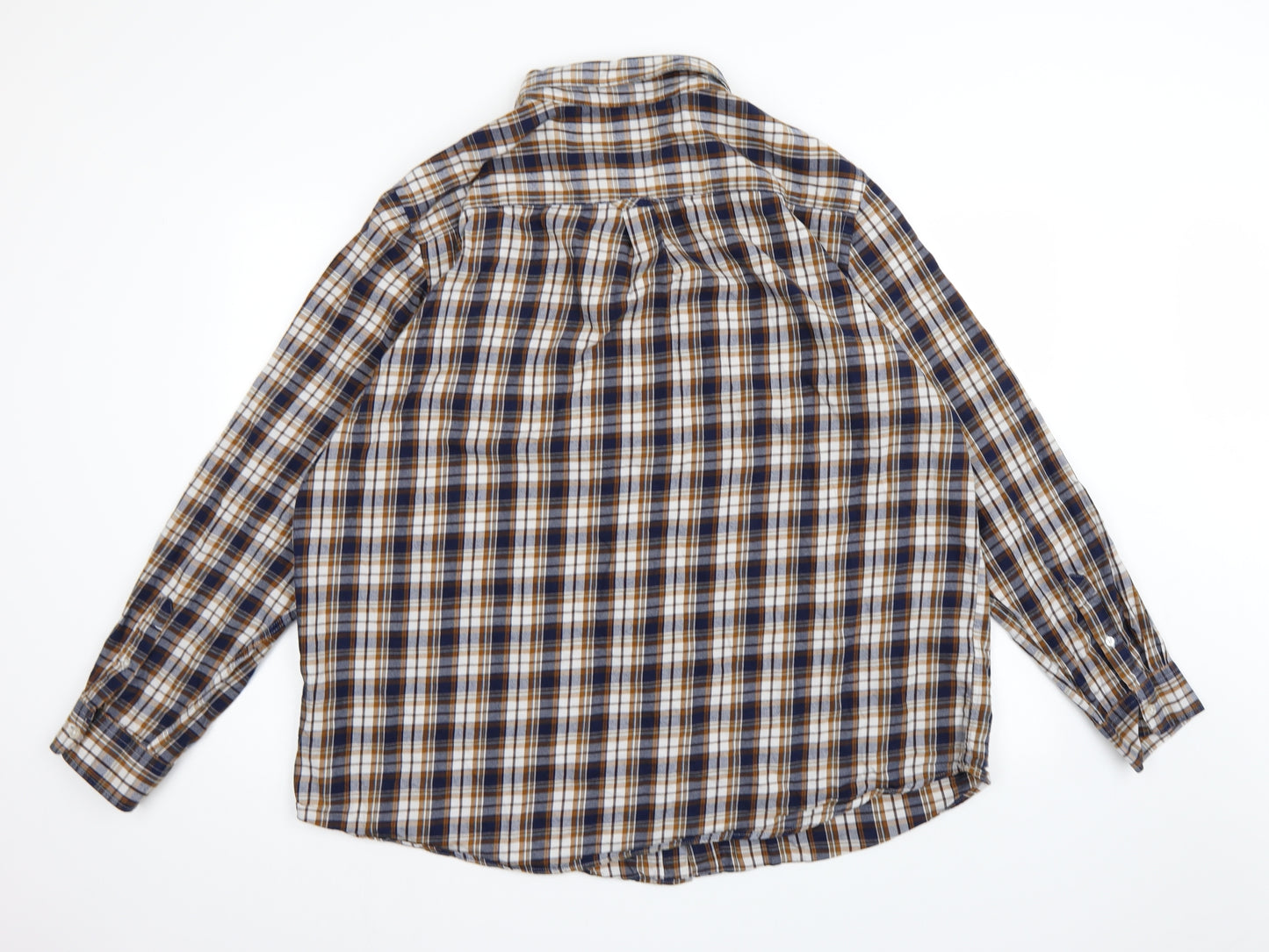 Maine New England Mens Blue Check   Button-Up Size 2XL
