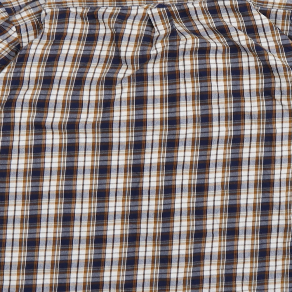Maine New England Mens Blue Check   Button-Up Size 2XL