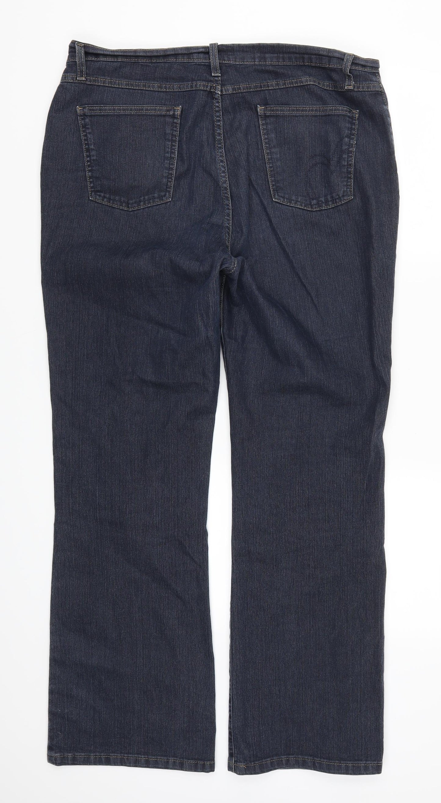 Per Una Womens Blue  Denim Straight Jeans Size 16 L29.5 in