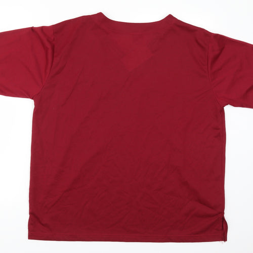Lucky Womens Red   Basic T-Shirt Size XL  - Flowers