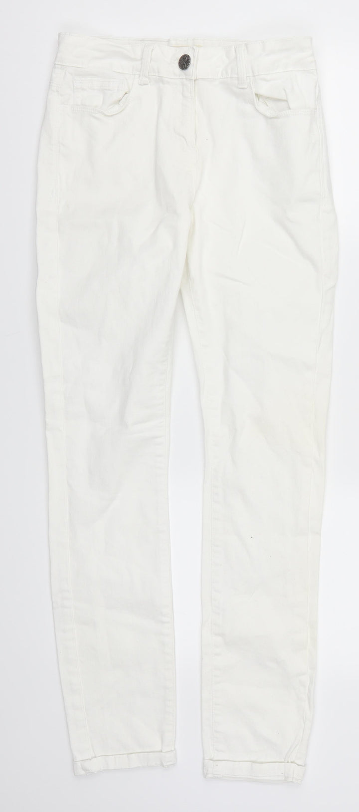 Papaya Womens White Denim Skinny Jeans Size 10 L28 in