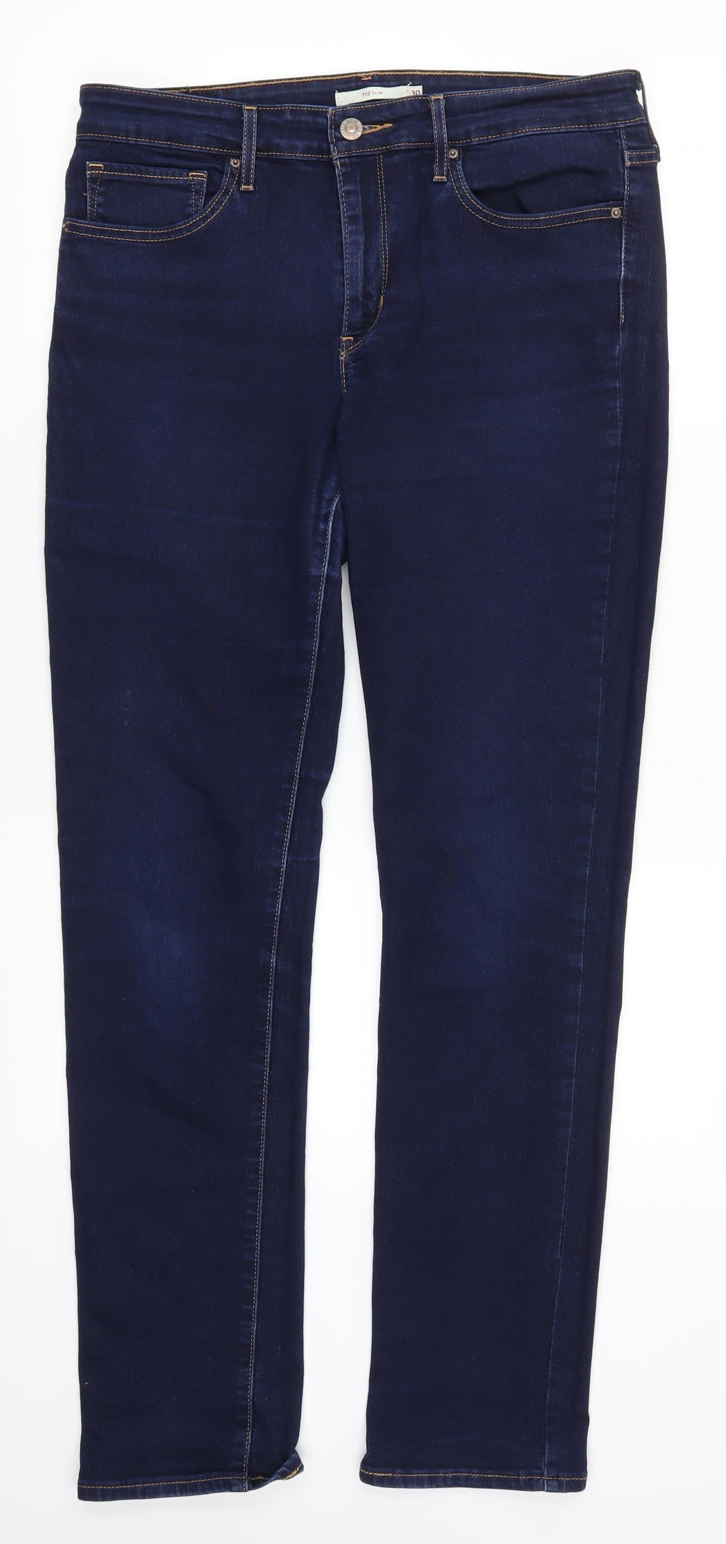 Levi Strauss & Co. Womens Blue  Denim Straight Jeans Size 32 in L30 in