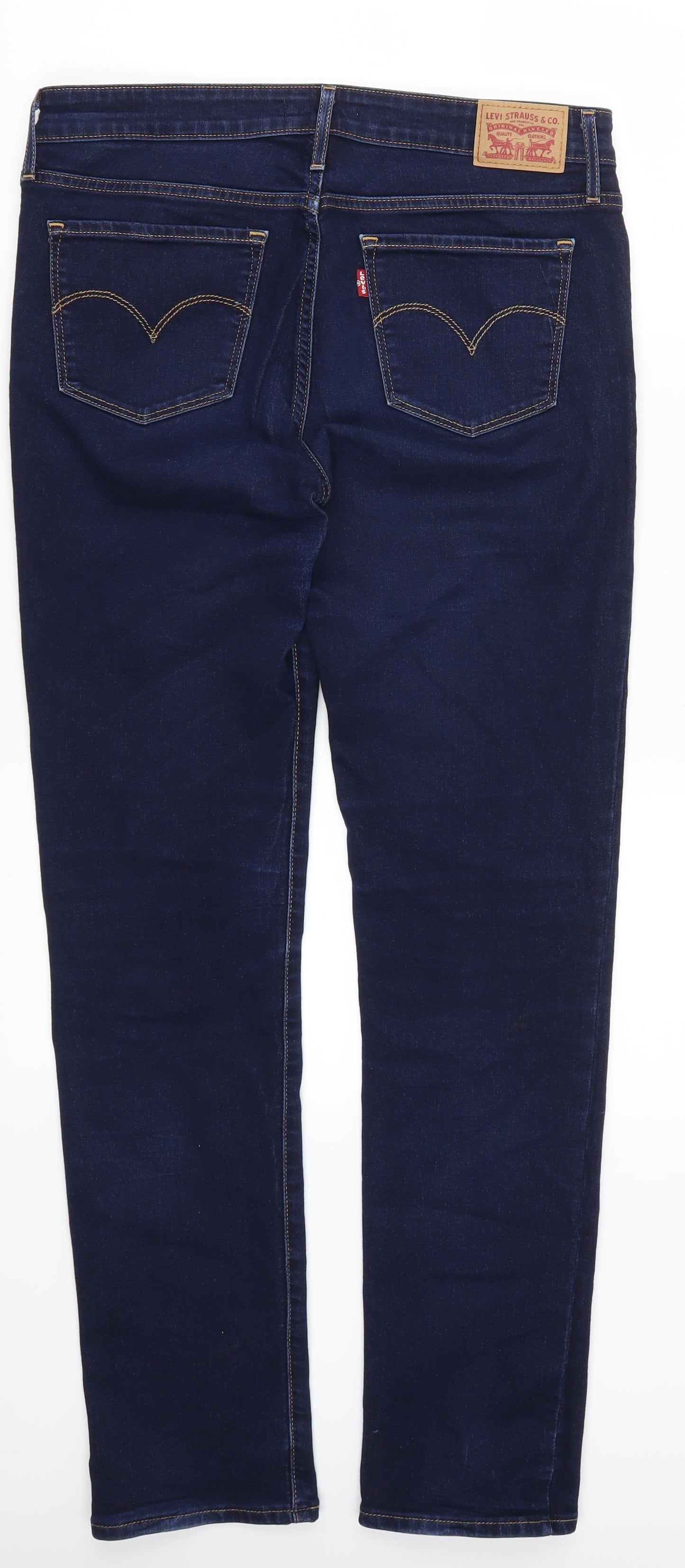 Levi Strauss & Co. Womens Blue  Denim Straight Jeans Size 32 in L30 in