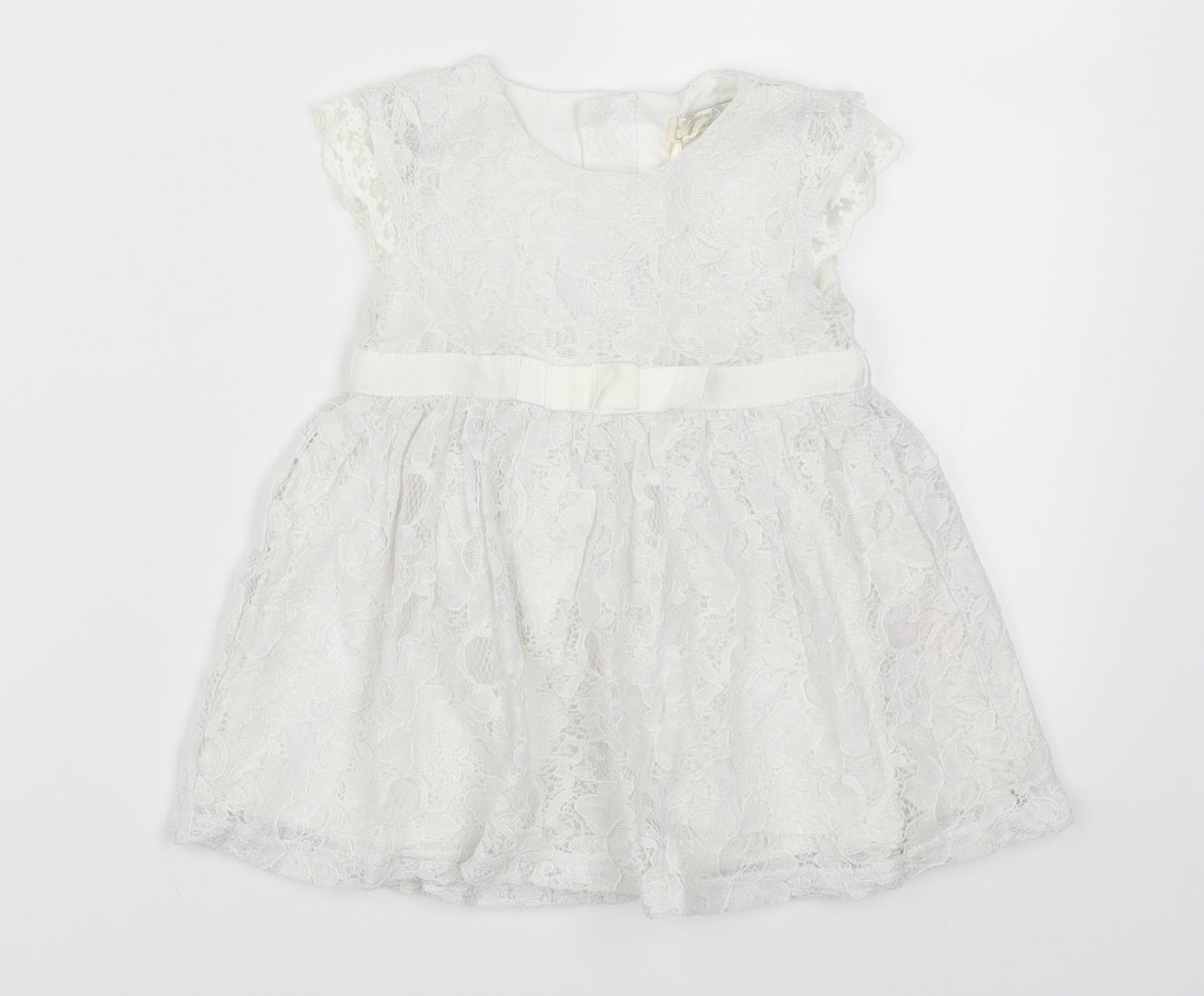 Bambino Piccalo Girls Red  Lace Skater Dress  Size 6-9 Months
