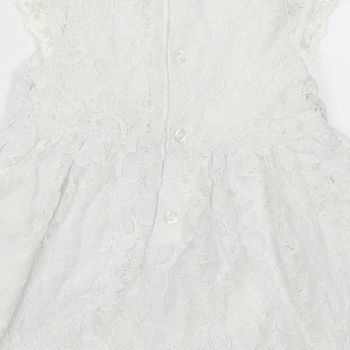 Bambino Piccalo Girls Red  Lace Skater Dress  Size 6-9 Months